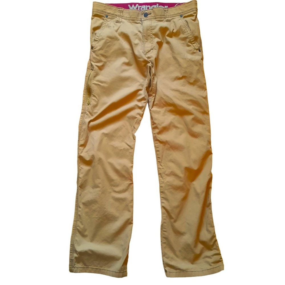 Men's Wrangler Carpenter Style Work Pants Tan 32x32 Cotton/Spandex Blend (JJ126)
